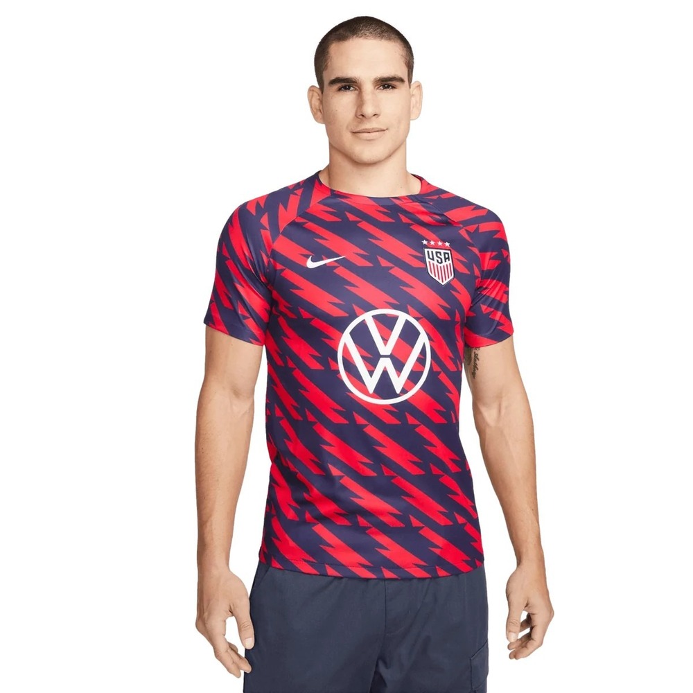 Nike USMNT 2023/24 Academy Pro Pre-Match Navy Top Soccer Jersey Men's Size XXL
